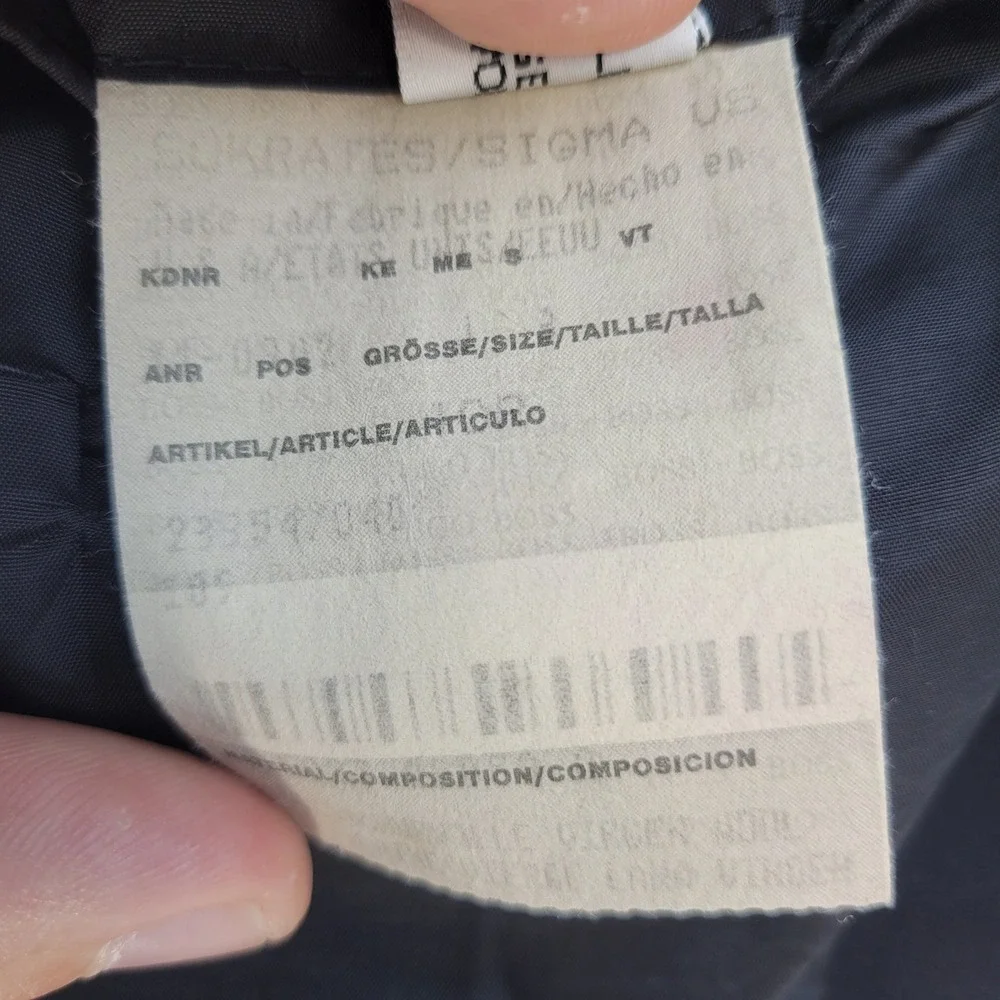 Hugo Boss Blazer Mens 42R Black Wool 4-Button Single Breasted Made in USA